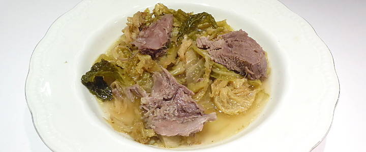 castradina in brodo con verze