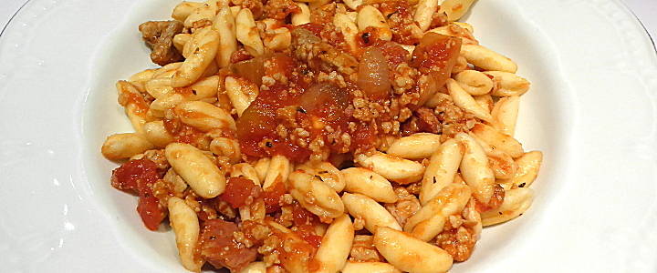 cavatelli al sugo di maiale alla campobassana