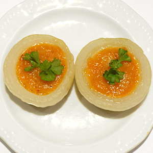 Cipolle ripiene di magro