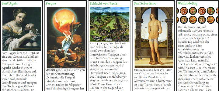 kalendarische anlässe