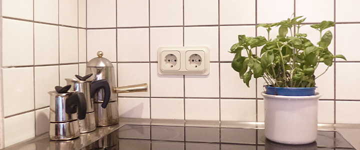 küche mit basilikum