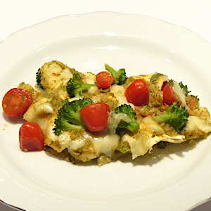 Lasagne ai broccoli e pomodorini