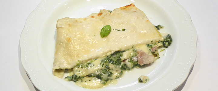 lasagne bianche agli spinaci