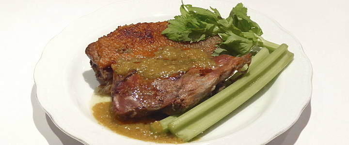 Oca arrosto col sedano