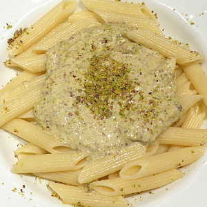 pasta ai pistacchi e panna