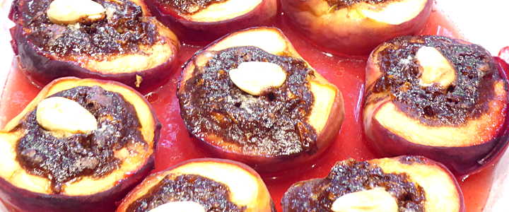 pesche ripiene all'amaretto