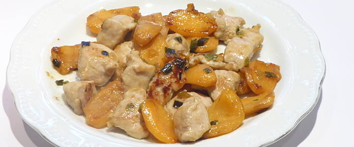 pollo con nespole in agrodolce