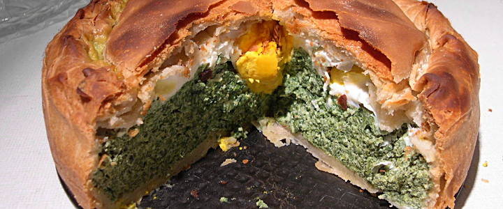 Torta pasqualina - Oster-Torte mit Spinat und Eiern